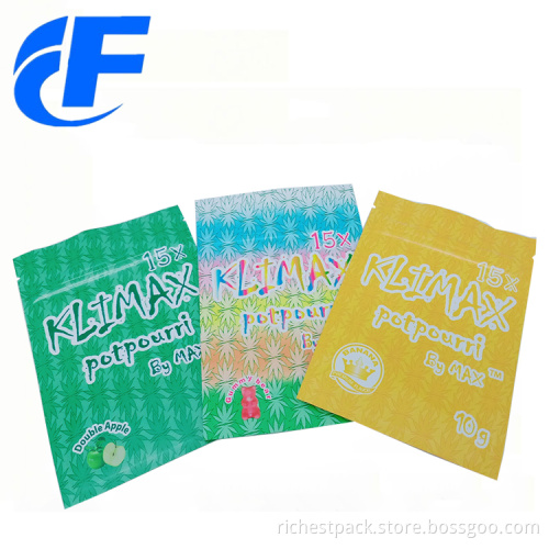 Custom printing aluminum foil three side seal bag